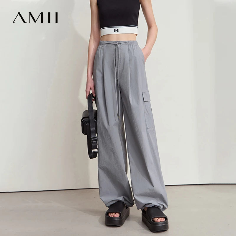 ខោ AMII ធម្មតាសម្រាប់ស្ត្រីឆ្នាំ ២០២៥ ខោជើងវែងខ្សែរមូលសម្រាប់ស្ត្រីម៉ូដថ្មីសម្រាប់ការិយាល័យ 12542034