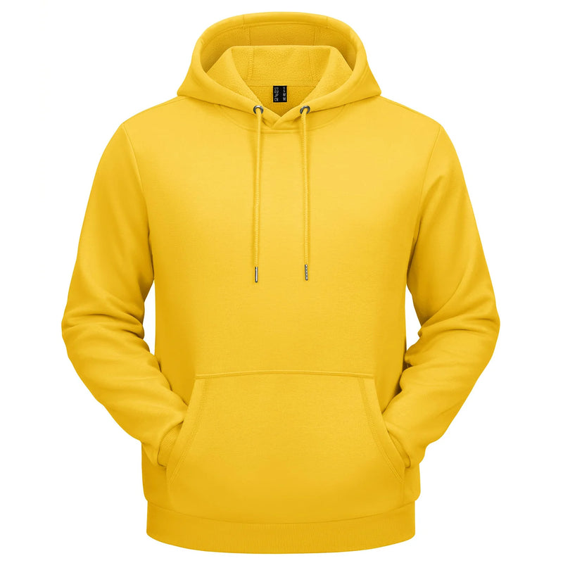 TACVASEN Autumn Winter Fleece Hoodies Mens Thermal Warm Hooded Sweatshirts Pockets Casual Hoodies Pullover Tops Male