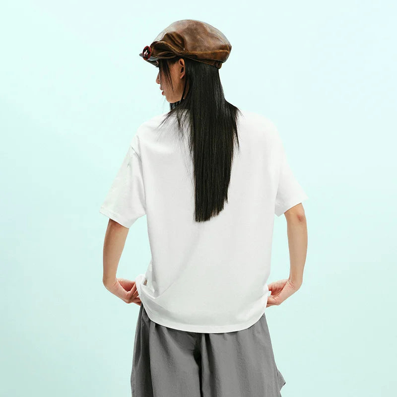 Semir Women Tshirt Moisture Wicking Quick Dry Cartoon Embroidery Drop Shoulder Summer 2026 Cute Casual Style Top
