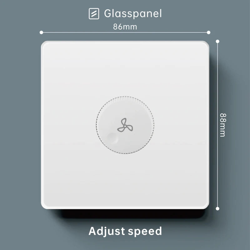 Luxury Skin Feeling Glass Wall Light Switch Button White UK Plug 13A Universal Wall 18W Type-C Fast Charging Socket