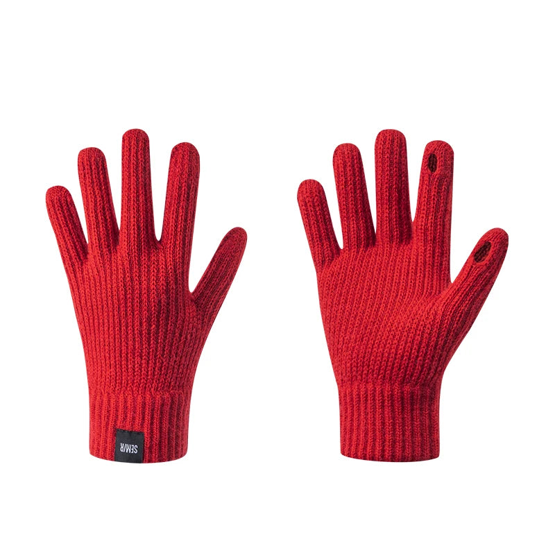Semir TouchScreen Gloves Knit Men Winter 2025 Handwear Warm Soft Elastic Fleece Comfortable Cycling Casual Couple