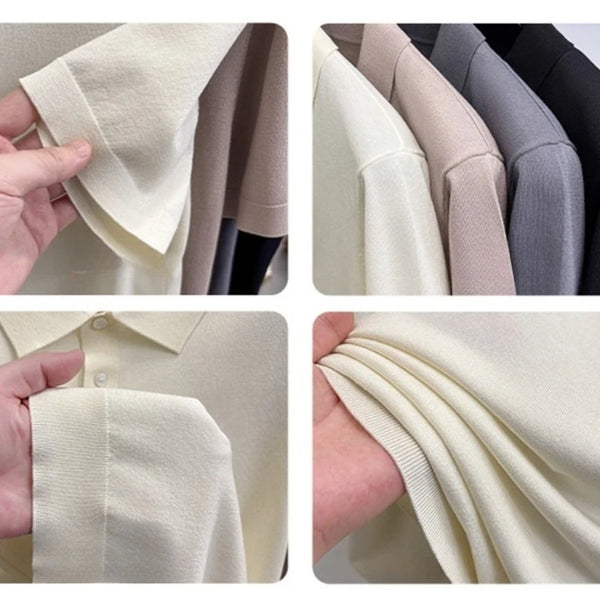 Men's Summer Short Sleeve Polo Shirt | Lightweight Breathable Ribbed Knit | Casual Slim Fit Multi-Color Tops