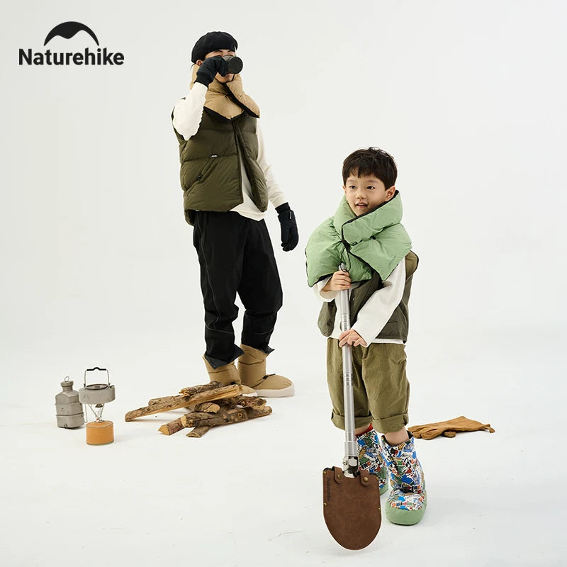 Natuerehike 2025 Outdoor Packable Thermal Drawstring Down Neck Warmer Indoor Warm Scarf Portable Outdoor Accessory