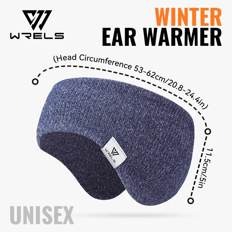 WRELS Fleece Ear Warmers Muffs Headband Ear Muffs Winter Covers for Jogging Running Hiking Cycling Skiing Windproof Earmuffs
