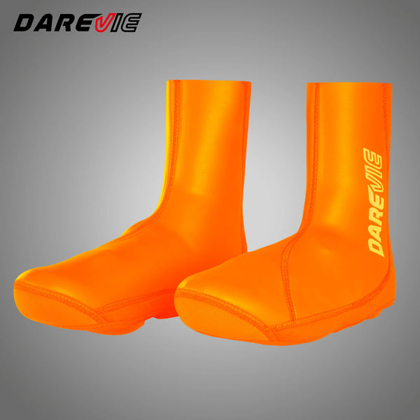 ស្បែកជើងកវែងជិះកង់ DAREVIE ការពារទឹកជ្រាបរដូវរងា ស្បែកជើងជិះកង់ការពារការរអិល MTB ផ្លូវក្រៅផ្ទះ ការពារខ្យល់ ខោជើងវែងជិះកង់រដូវរងា