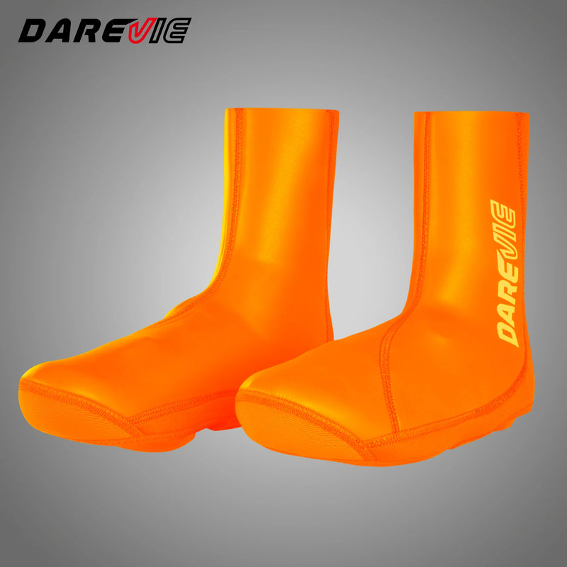 ស្បែកជើងកវែងជិះកង់ DAREVIE ការពារទឹកជ្រាបរដូវរងា ស្បែកជើងជិះកង់ការពារការរអិល MTB ផ្លូវក្រៅផ្ទះ ការពារខ្យល់ ខោជើងវែងជិះកង់រដូវរងា