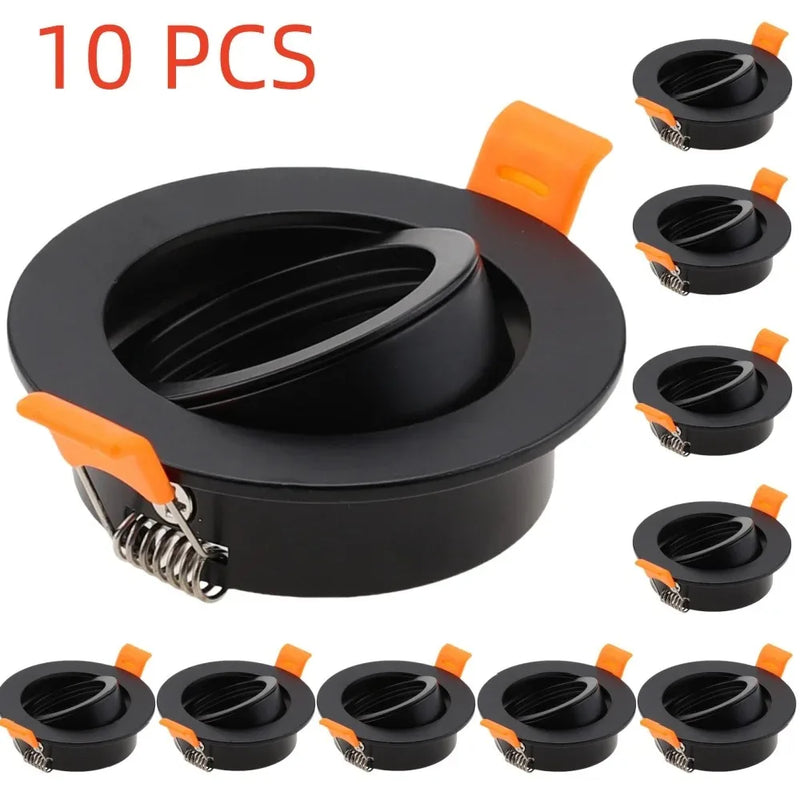 JOYINLED 1/10Pcs Round Recessed Downlight LED Ceiling Light Frame MR16 GU10 Bulb Fixture Downlight Holder GU10 Spot Light