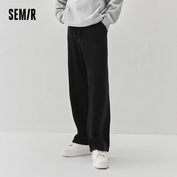 ខោបុរស Semir មានស្រទាប់ក្រណាត់រោមចៀម រាងរលុង ជើងត្រង់ រចនាប័ទ្ម Retro ឆ្នាំ 2026 រដូវរងា ស្រួលពាក់ រចនាប័ទ្មពេញប្រវែង