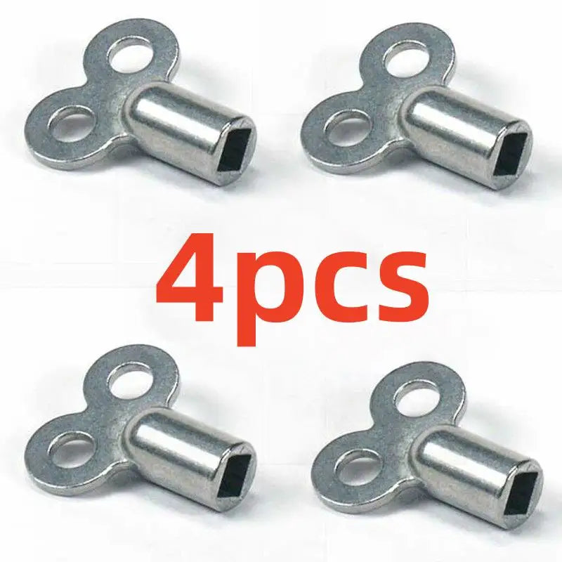 4pcs Radiator Valve Keys: Metal, Corrosion-Resistant, EU Thread, for Heating/Ventilation