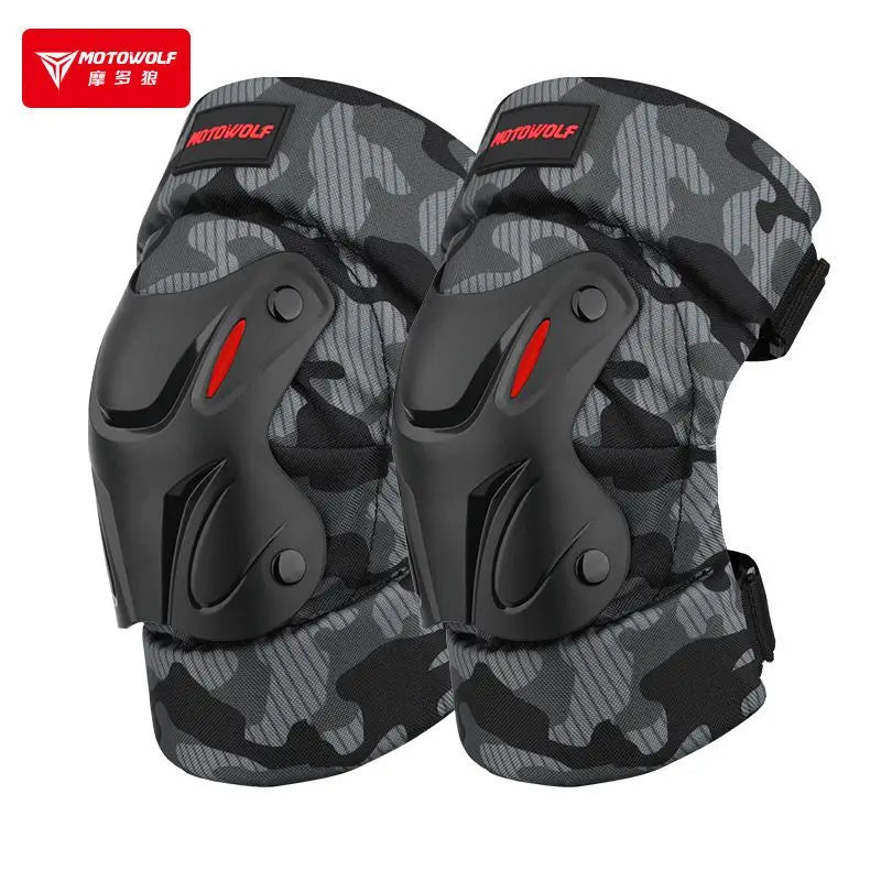 ឈុតការពារជង្គង់ម៉ូតូ Motowolf ឈុតការពារកែងដៃសម្រាប់ជិះលេងក្រៅផ្ទះបួនរដូវ ការពារការធ្លាក់ សម្រាប់បុរសស្ត្រី