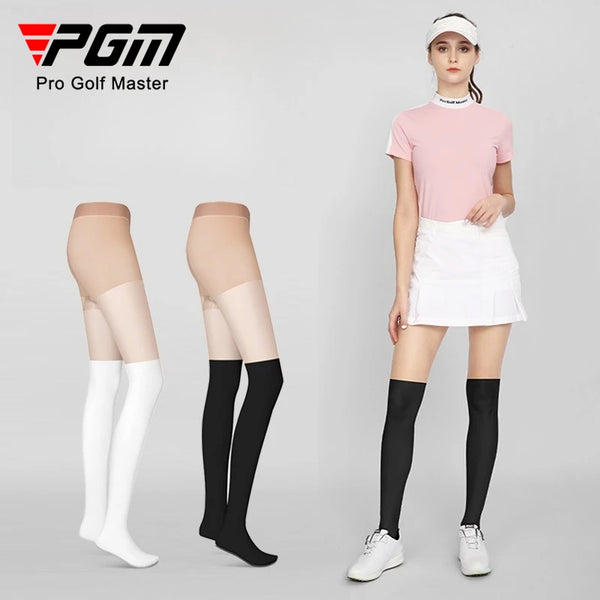 Women Summer Golf Sunscreen Leggings Sports Socks Lightweight Breathable Spliced Anti Hook Silk Sock WZ023