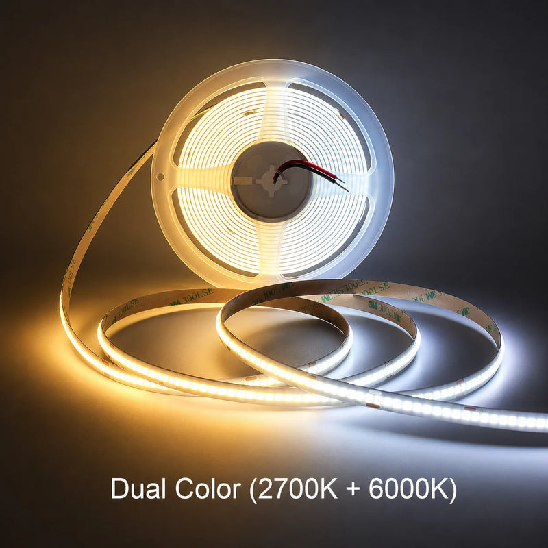 JOYINLED 24V COB LED Strip Light 10M 312/576LEDs COB LED Tape Warm White Cool White Flexible Self Adhesive Light for Decor
