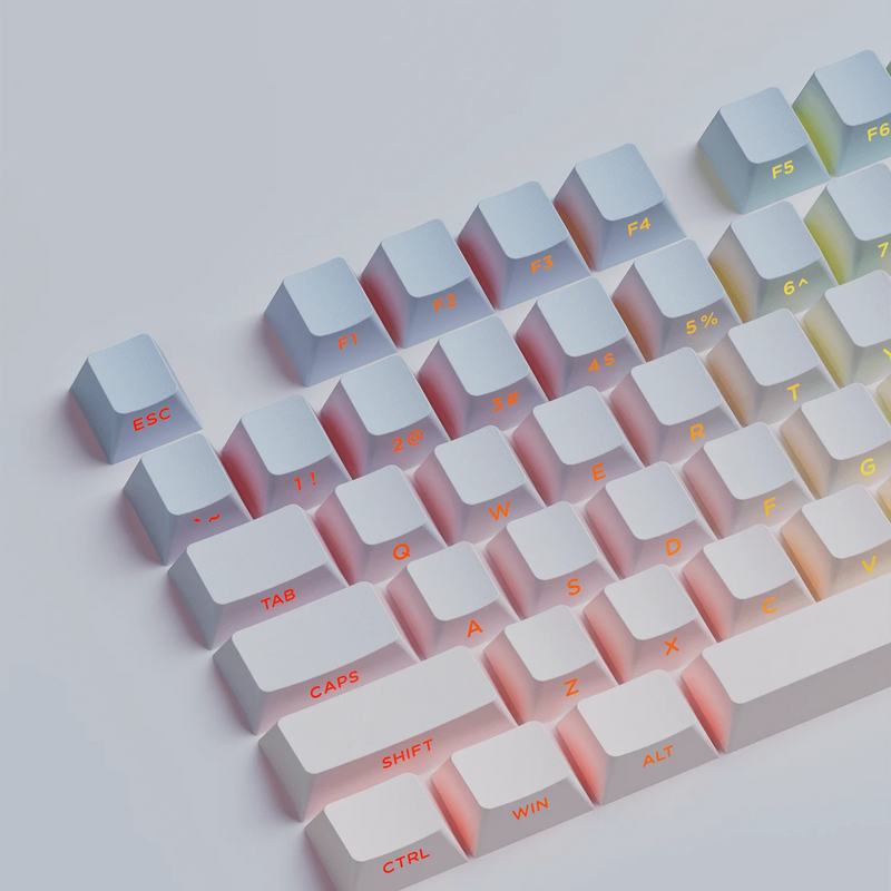 Akko Side Printed Gradient Keycap Set Cherry Profile Double Shot PBT 135-Key Keycaps for MX Switches Gamer Mechanical Keyboard
