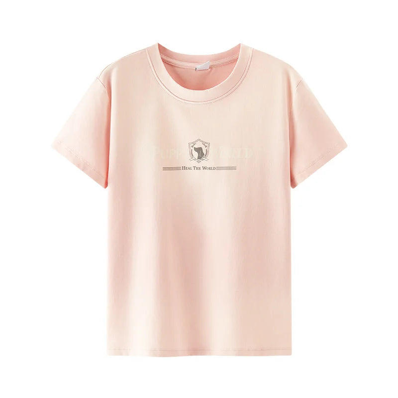 Semir Womens Tshirt 2026 Short Gradient Washed Slim Printed Sweet Cool Style Slim Fit