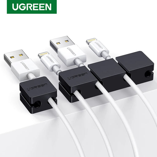 Ugreen Cable Clips Organizer Silicone USB Cable Winder Flexible Cable Management Clips Cable Holder For Mouse Headphone Earphone