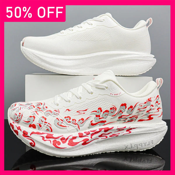Unisex Sports Shoes Fashion Lace Up Mesh Professional Running Training Shoes New Marathon Breathable Lightweight Running Shoes