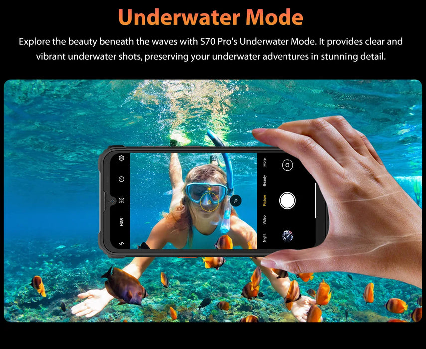 OSCAL S70 Pro Rugged Phone Android 12 Smartphone IP68 Waterproof 4GB+64GB 6580mAH Helio P35 6.1 inch 4G Celular Cell Phone