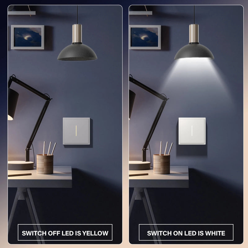 BSEED WIFI Button Switch 1/2/3/4Gang 2Way Smart Click Switch Smart EU Socket Plastic Frame Tuya Smart Life Alexa Voice Control