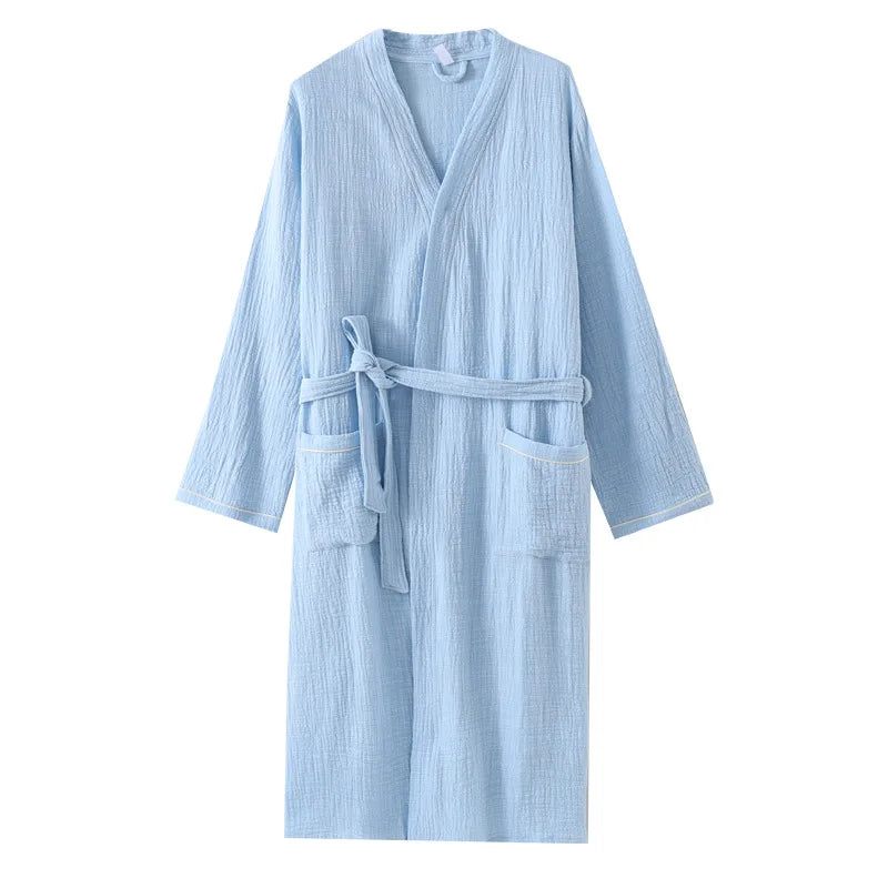 Wedding Dresses New 100% Cotton Sleepwear For Sleeping Robe Lounge Women's Pajamas Spring Autumn Home Wear Bathrobe Female