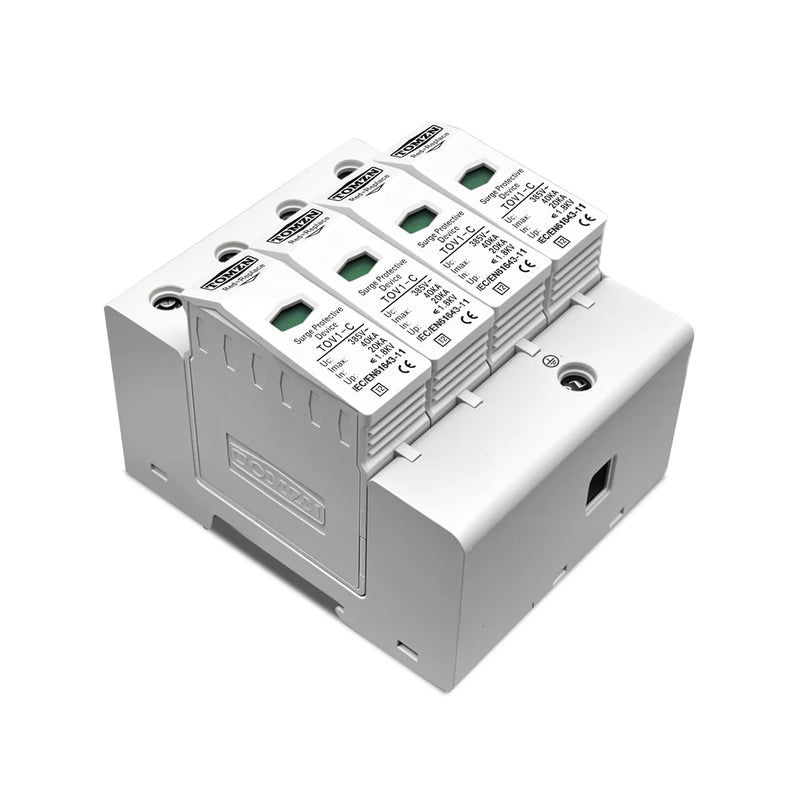TOMZN AC SPD 4P 20KA~40KA 275V House Surge Protector Protection Protective Low-voltage  Arrester Device