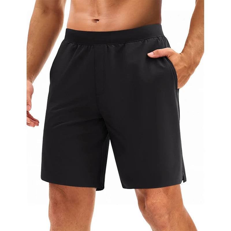 TACVASEN Men's UPF 50+ Athletic Running Shorts 8 inches Quick Dry Lightweight Workout Gym Sports Hiking Shorts with 3 Pockets