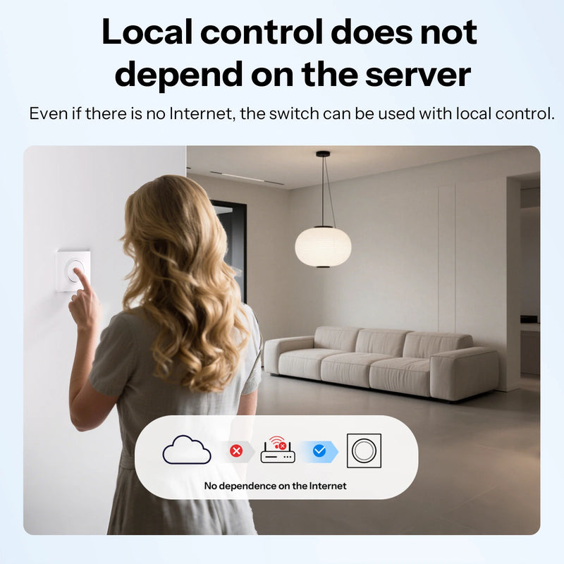 SONOFF Orb-MW1 Matter Over WiFi Smart Wall Switch MINIR4M-E Fusion Series Voice Control Google Home Alexa Works With Apple Home