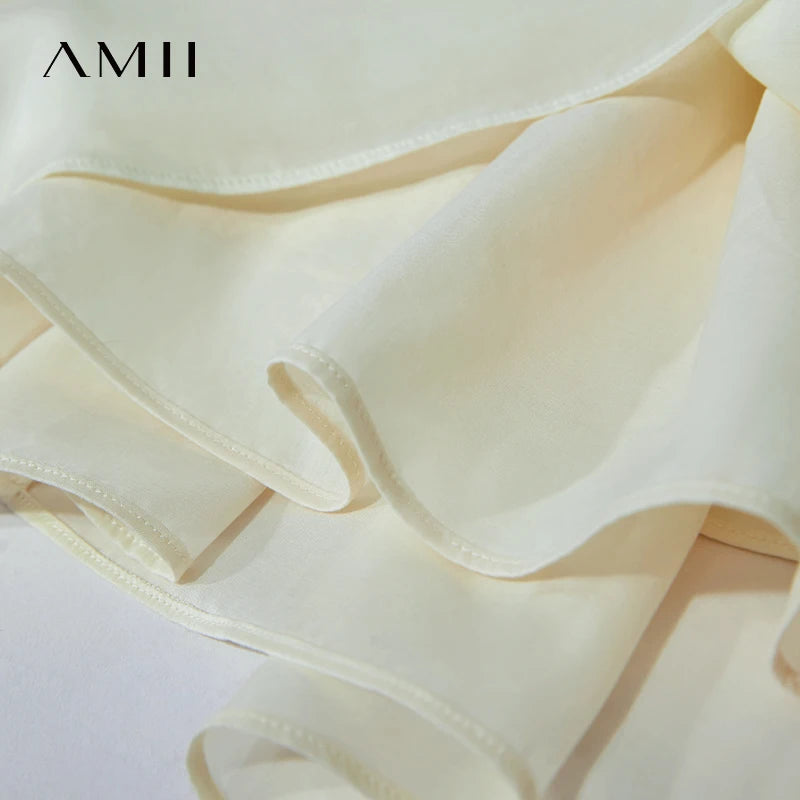 រ៉ូប AMII បែប Minimalism ប្រណីតឆ្នាំ ២០២៦ រ៉ូប Camisole លំនាំផ្កា រ៉ូបឆ្នេរខ្សាច់ សម្លៀកបំពាក់ស្ត្រី ១២៥៤២២៦០