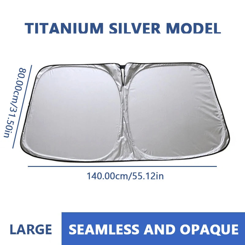 SEAMETAL Car Windshield Sun Shade Cover Foldable Visor Protector Interior Anti UV Sun Windscreen Folding Parasol Car Accessories
