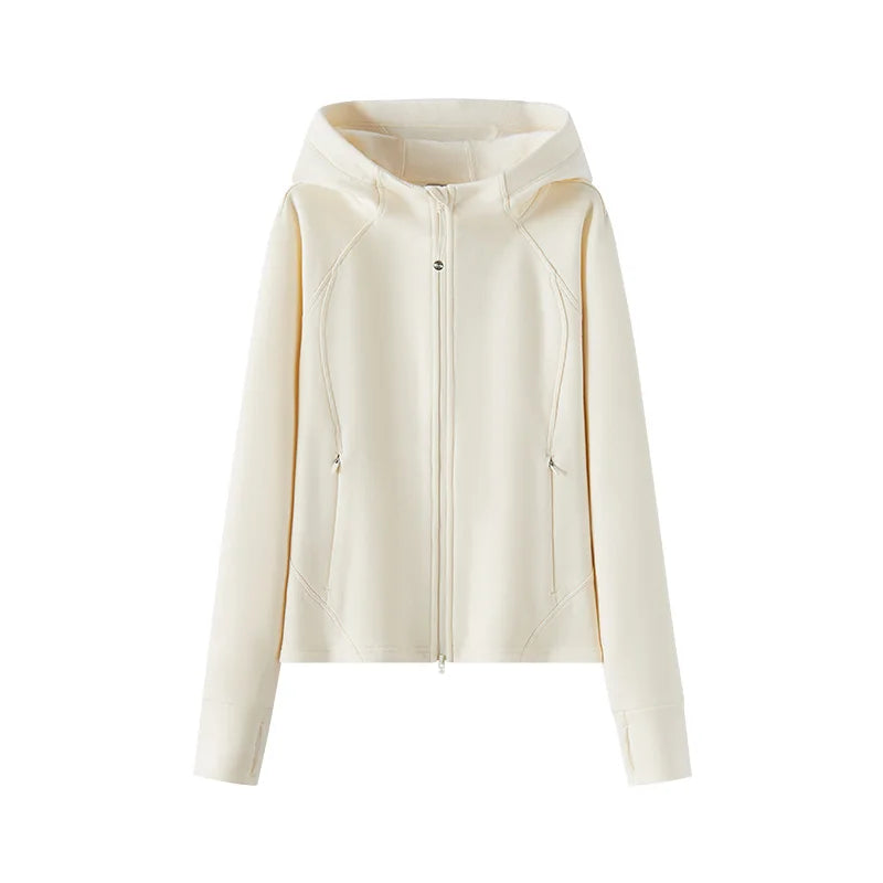 Semir Women Winter Jacket Panel Design Slim Fit Fleece Lined Hooded Raglan Sleeve Thumbhole Sport Style 2026 New