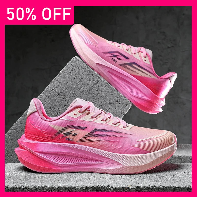 Men Women Running Shoes New Fashion Marathon Sports Breathable Comfortable Sneakers Daily Morning Running Rebound Fitness Shoes