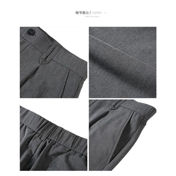 Vintage Relaxed Wide-Leg Trousers - Summer Thin Breathable Casual Straight Pants for Men