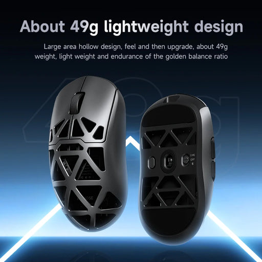 Mchose AX5 Magnesium alloy Wireless Mouse Paw3395 Sensor Nordic 52840 8K Chip three-mode Fps Gaming Mouse 49g Office Mouse