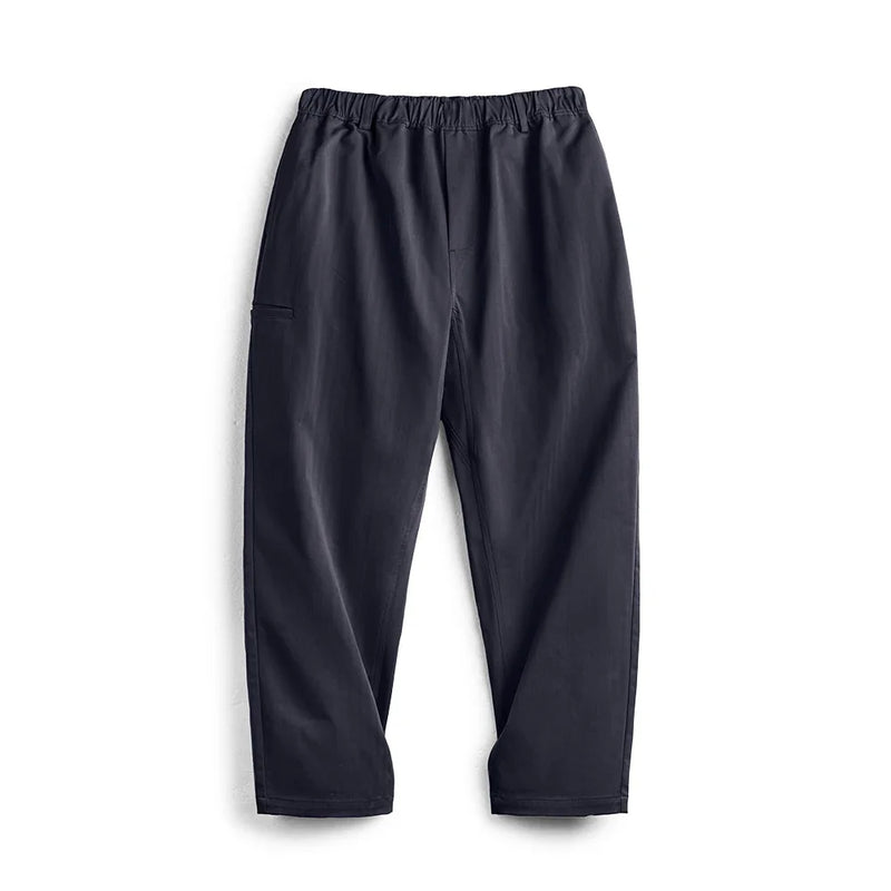 ខោ Maden Herringbone Easypants ធម្មតា Cleanfit Straight Tapered Solid Color Elastic Waistband Design Long Pants
