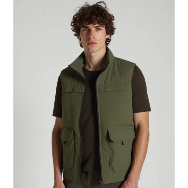 2025 Large size  Autumn and winter casual workwear double-sided vest men's waistcoat outdoor multi-pocket photography vest