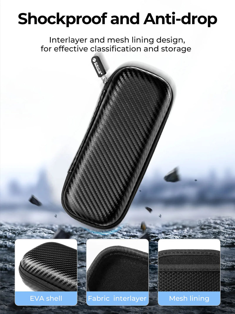ORICO Portable Protection Hard Case Shockproof EVA Organizer Case for External 2.5 inch Hard Drive SSD USB Charging Cable