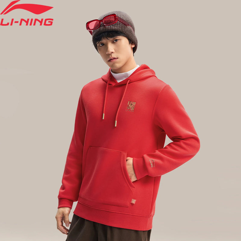 អាវក្រណាត់បុរស Li-Ning រចនាបថកីឡា LN SOIL RELEASE 46% កប្បាស 42% ប៉ូលីអេស្ទ័រ 12% វីស្កូស អាវយឺតធម្មតា LiNing ធម្មតា AWDW111