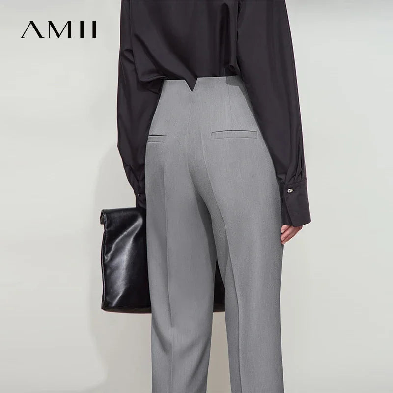 ខោ Amii Minimalist រដូវស្លឹកឈើជ្រុះឆ្នាំ ២០២៦ ខោធម្មតារបស់ស្ត្រីថ្មីប្រឆាំងនឹងស្នាមជ្រួញមិនដែកខោស្តើងសម្រាប់ធ្វើដំណើរ 12512008