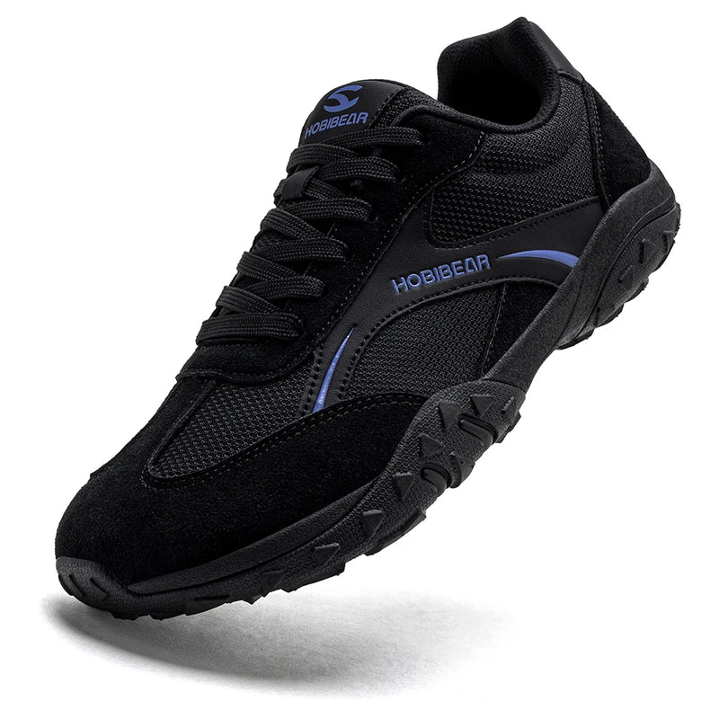 HOBIBEAR Wide Width Hiking Sneakers Unisex Outdoor Travel Trail Running Shoes Classic Retro Non Slip Walking Trainers
