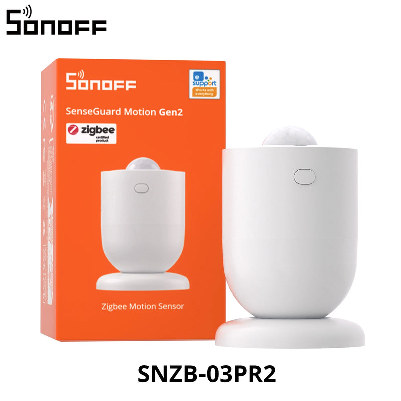 SONOFF SNZB-03PR2 SenseGuard Motion Gen2 Zigbee Motion Sensor PIR Motion Detection Light Sensing Work with Apple Home Via Matter