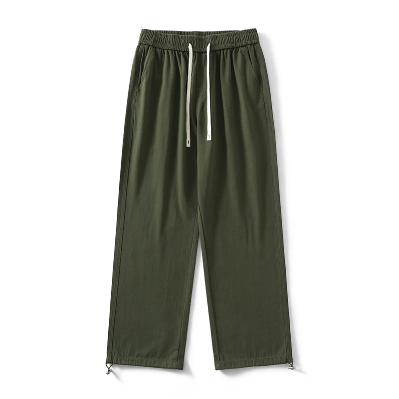 Dukeen 2025 Man Drawcord Pants Korean Trend Style Casual Sweatpants Spring and Autumn Fashion Loose Jogger Men's Clothing