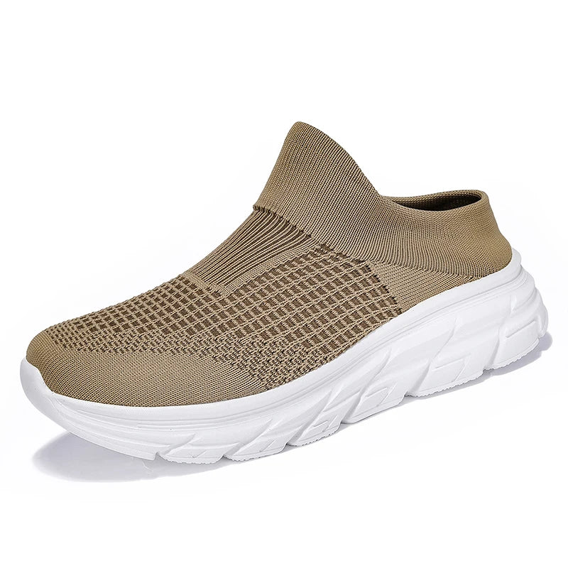 Mens Walking Shoes Summer New Style Semi Draggable Easy Take Off Breathe Cushioning Couples Daily Commuting Walking Casual Shoes