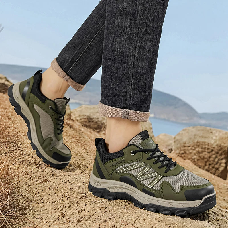 Hiking Shoes Four Seasons Men's Non-Slip Breathable lightweight Outdoor Casual Sneakers Comfortable Walking Sports Running Shoes