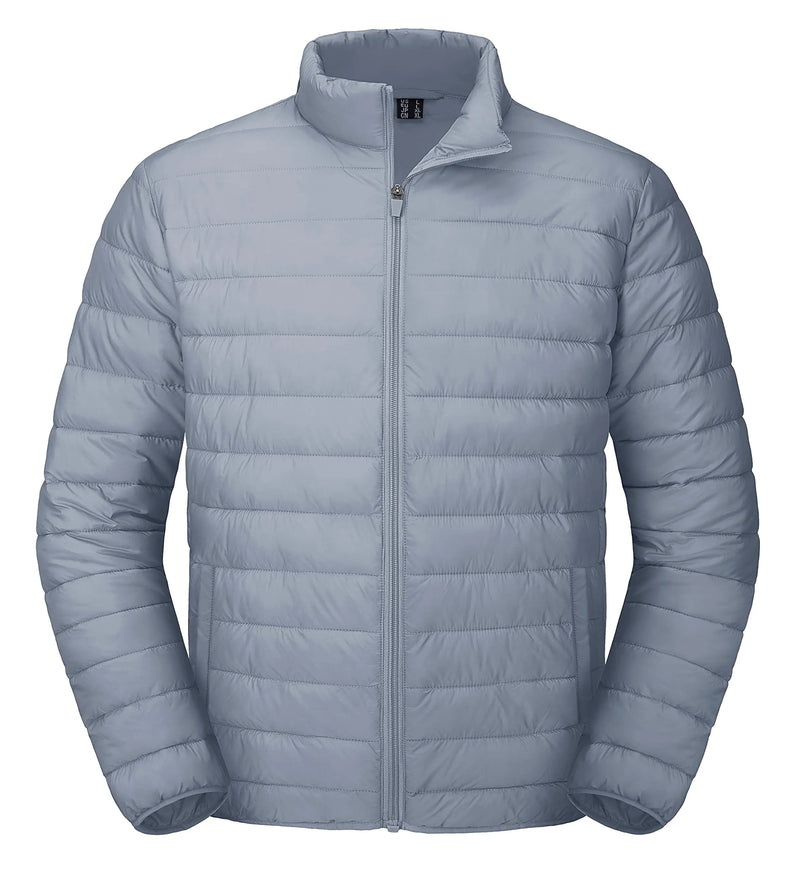 TACVASEN Men's Winter Puffer Quilted Lightweight Waterproof Warm Down Jacket Windproof Jacket For Outdoor Wear With 2 Pockets