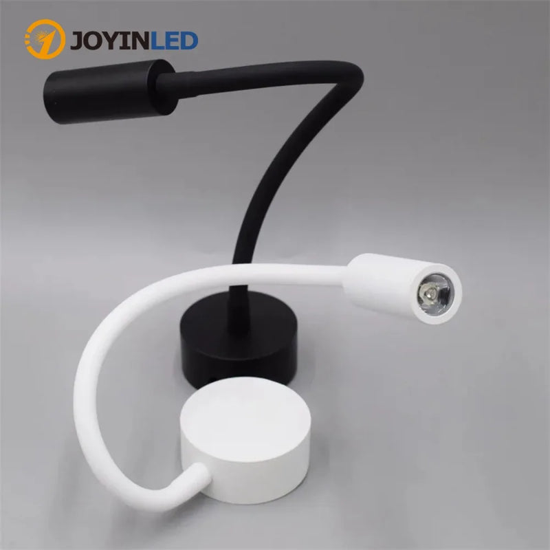 ចង្កៀងជញ្ជាំង JOYINLED រចនាបែបទំនើប ពណ៌ខ្មៅ ស រាងដូចកង្ហារ សម្រាប់បន្ទប់គេង តុ ក្បាលគ្រែ ភ្លើង LED តុបតែង