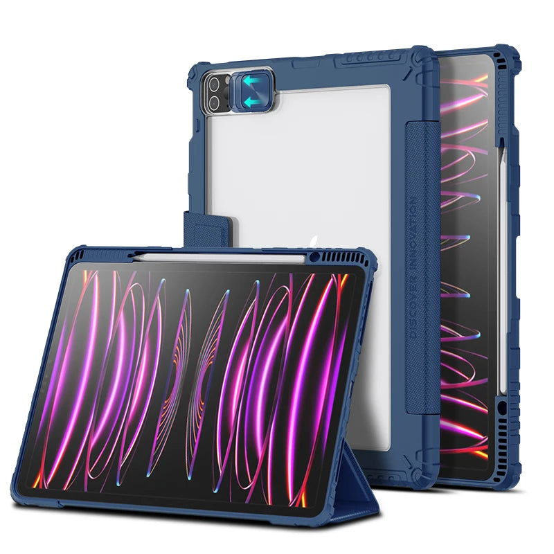 NILLKIN For iPad Pro 12 9 Case 2022/2021 Magnetic Case For iPad Pro 11 2022/2021 Camera Protection Cover With Pencil Holder