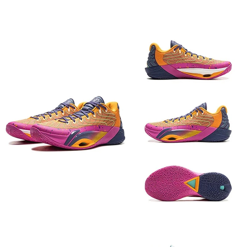 ស្បែកជើងបាល់បោះបុរស Li-Ning POWER XII Professional ធ្វើពីស្នោស្រាល ULTRA ទន់ស្រួល ម៉ាក JIANG LiNing Competition Sneakers ABAV067