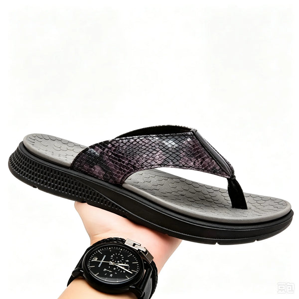 Men's Thick Platform Flip‑Flops Comfort Cushioned Non‑Slip Thong Sandals Lightweight Summer Beach Outdoor Walking Slippers