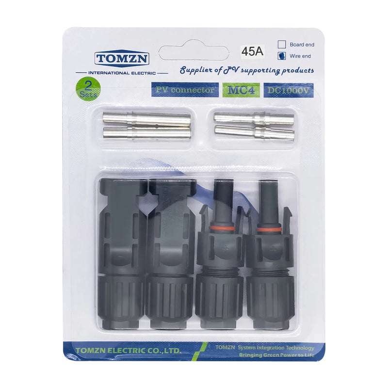 TOMZN PV Solar Connectors 2 Sets, 1000V/1500V, 32A/45A, Panel Branch Connector for PV Wire/Board Terminal Box & Inverter, IP67