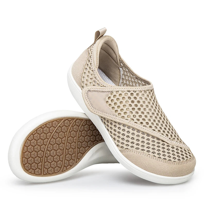 Unisex Wide Toe Walking Shoes Extra Wide Elderly Sneakers Plantar Fasciitis Shoes for Swollen Feet Orthopedic Foot Pain Relief