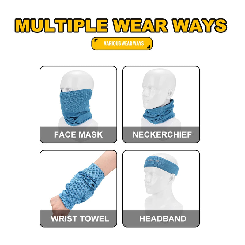 Sports Headscarf Tube Multi Use Cycling Face Mask Neck Gaiter Ice Silk Scarf Outdoor Fishing Face Shield Bicycle Bandage Wrist